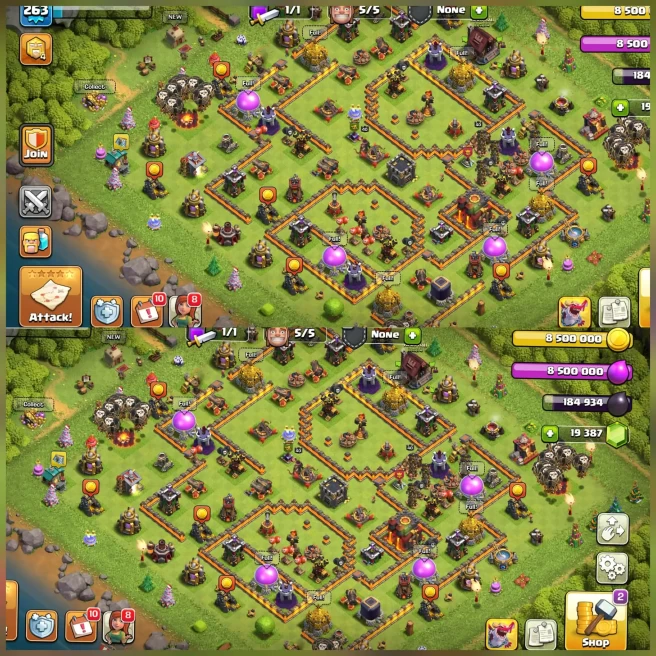 [High Exp:263 By Th10 Max]Legend Hit||19.4k Gems||War Stars 2349||9 Legendary Trophy|6 Digit Global Rank|1410 Cwl Medals