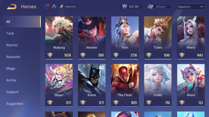 AOV10 | Garena | LV 30 | VIP 8| Main Wukong 5k Mastery | 124/126 Heroes | 269 Skins | Cybercore + Heaven’s Equal Wukong |6 Miracle + 5 Mythical 