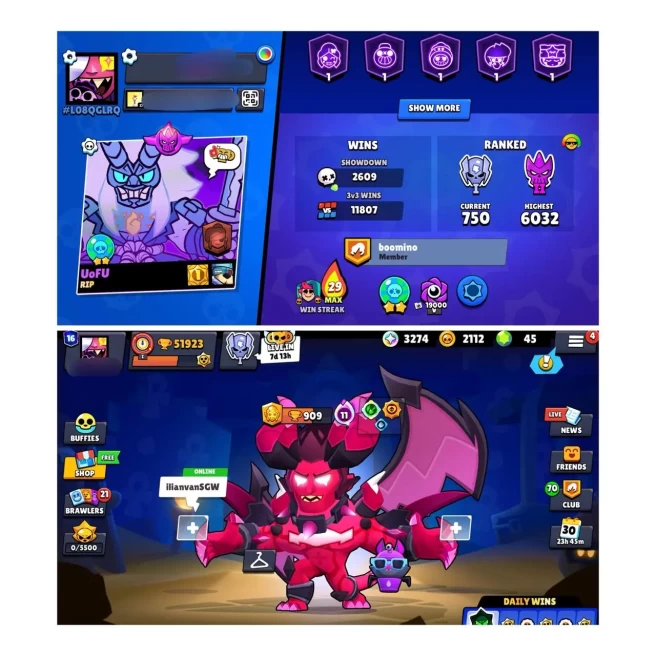 [ FULL ACCESS ] 52K TROPHY | 99 BRAWLER | 50 MAX | 43 HYPER | 300 SKINS | INSTANT DELIVERY | LIFETIME WARRANTY 