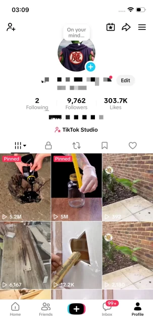 Instanly Delivery/ Monetized 9.7K Real Followers+300K Real Likes Account/ Creator Rewards Program Activated/ Full Access