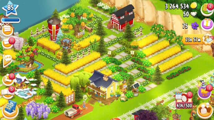 Sale Level 85 barrn 1850 silo 1200. Available 700 vouchers + 3m coins. Level town 18. The machine is well-made. It has many attractive decoratio