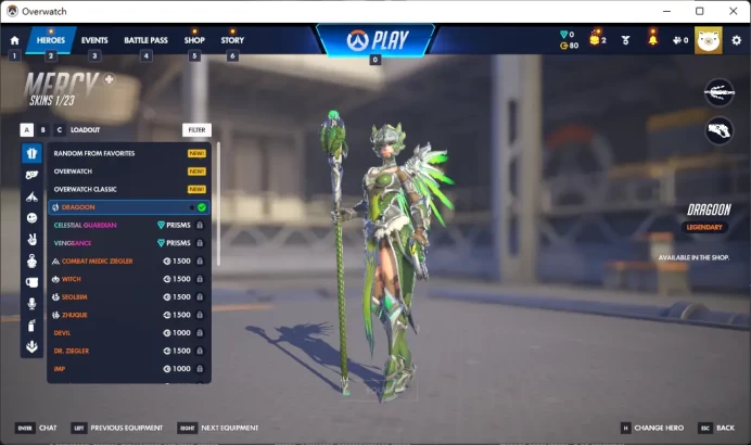 DRAGOON / MERCY /  Full Mail Access / see the picture / Please Read Description / kcehgz