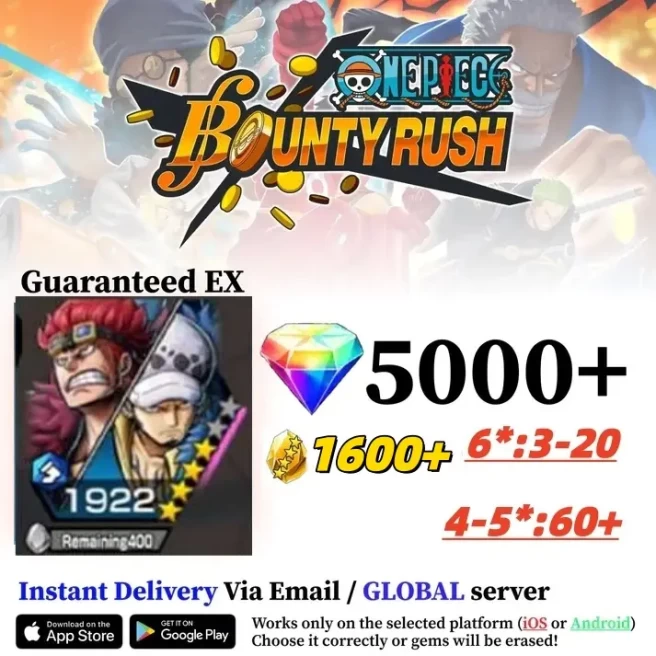 Global Android [Onigashima Kid&amp;Law][5000+RD][1650+GF]】[starter account]][Instan Delivery]