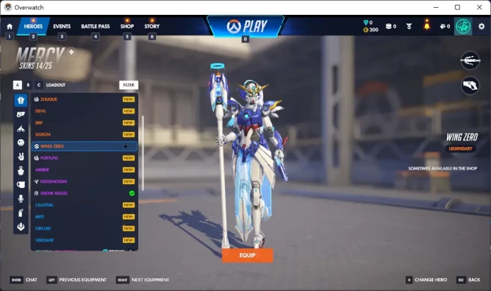 Snow Angel / MERCY / WING ZERO / Full Mail Access / see the picture / Please Read Description / zxhg