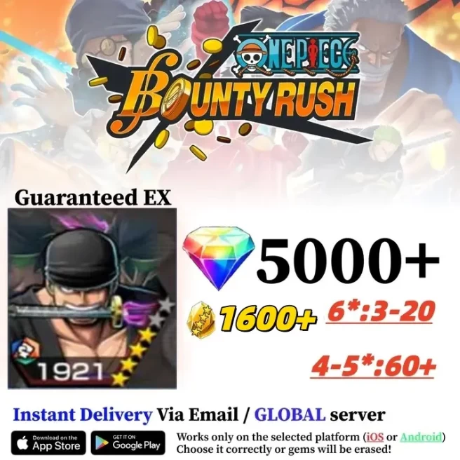 Global  Android  [Onigashima Zoro][5000+RD][1600+GF]】[starter account]][Instan Delivery]