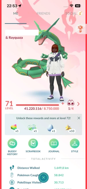 Level 71, 5 Legendary IV100, 304 Pokemon 3000CP+, 233 Shiny, 150 Legendary, 138 IV 100, 7 Shiny Legendary, 40 Shadow Legendary
