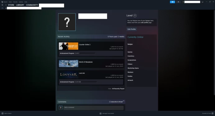 [ID:31573][NONPRIME][VERY RARE][1K HOURS+][COMMENDATIONS 3x79] UN (UNRANKED || 0 MM || 1910 HOURS)