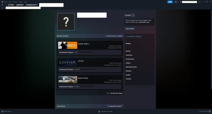 [ID:113876][NONPRIME][VERY RARE][2K HOURS+][COMMENDATIONS 3x100] UN (UNRANKED || 0 MM || 2029 HOURS)
