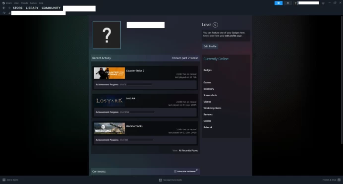 [ID:9565][NONPRIME][VERY RARE][2K HOURS+][COMMENDATIONS 3x200] UN (UNRANKED || 0 MM || 2047 HOURS)