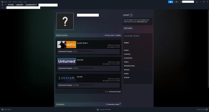 [ID:186315][NONPRIME][VERY RARE][1K HOURS+][COMMENDATIONS 3x200] UN (UNRANKED || 0 MM || 1993 HOURS)