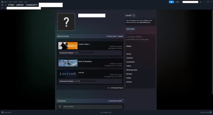 [ID:127881][NONPRIME][VERY RARE][1K HOURS+][COMMENDATIONS 3x200] UN (UNRANKED || 0 MM || 1930 HOURS)