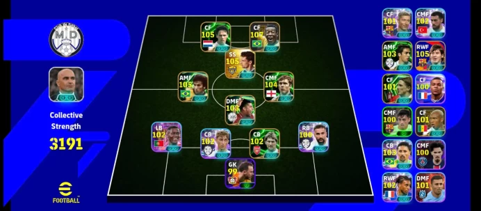 EF71-All Platforms-strength 3191-Epic&showtime:Pele,basten,Baggio,zico,Paul Scholes,rijkaard, messi,mendes,Adam,huijsen,carvajal,raul,torres