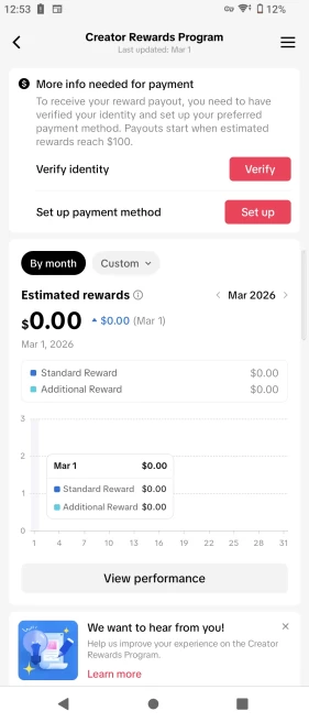 [FRANCE] Fully Monetized Creator Rewards Program Account – 15K Real Followers & 203K Likes | Instant Earnings, Full Access & Good Standing