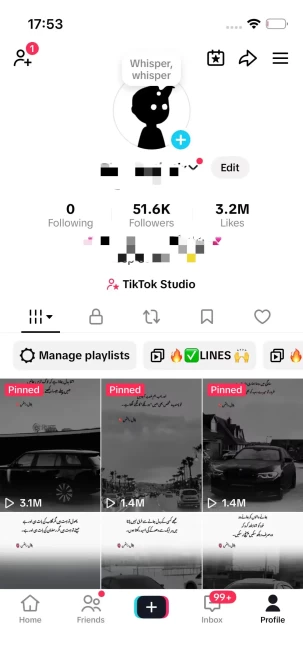 Monetized Account/ 51K Real Followers+3.2M Real Likes/ Creator Rewards Program Activated/ Live Stream/ Full Access