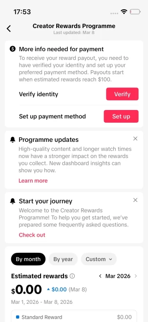 Monetized Account/ 51K Real Followers+3.2M Real Likes/ Creator Rewards Program Activated/ Live Stream/ Full Access