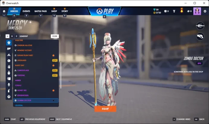 MERCY / 2700 Competition Points / 18 Gold Weapons / Full Mail Access / see the picture / Please Read Description / qbvm