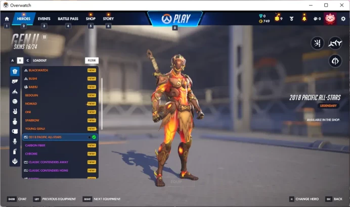 Snow Angel / MERCY / GENJI / 2018 PACIFIC ALL STARS / Full Mail Access / see the picture / Please Read Description / ajymq