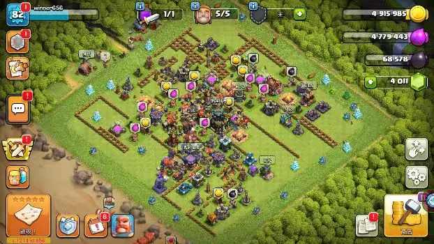 TH17丨5 workers丨4000 gems丨3 epic equipments丨Night Market level 5-6丨Can upgrade 6 types of troops丨Name can be changed