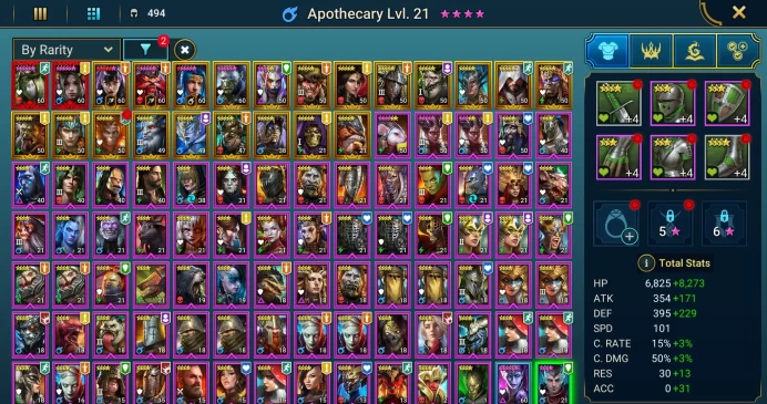 2 Mythical - Theodosia and Nell / Tholin, Belz, Tuskkor, Opardin, Ninja + 14 Login Legendaries / Geomancer, Fenax