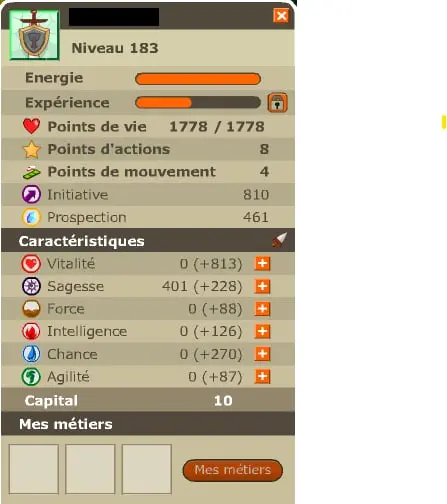 ECA 183 (Steuf Chance/OBVI/PP/PARCHO 101 Sagesse + Bonus Kamas) Allisteria !! Jamais Certifie, 100% Safe.