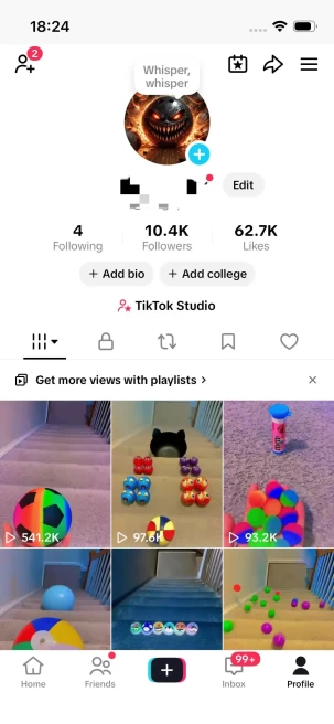 USA Monetized Account/ 10K Real Followers+60K Real Likes/ Creator Rewards Program Activated/ Live Stream/ Full Access