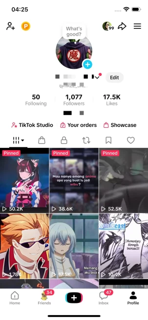 Instanly Delivery/ 1000 Real Followers+17000 Real Likes/ Tiktok Shop For Creator/ Live Stream/ Full Access