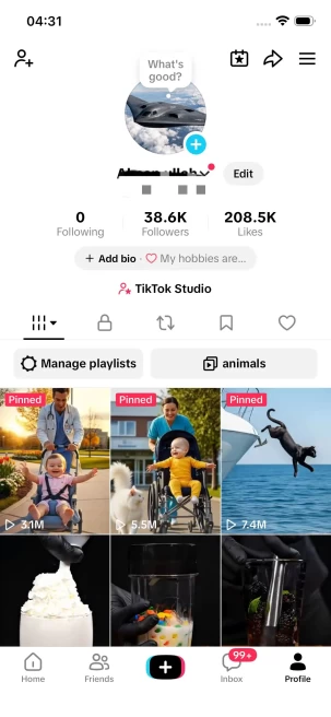 Instanly Delivery/ Monetized 38K Real Followers+200K Real Likes Account/ Creator Rewards Program Activated/ Live Stream/ Full Access