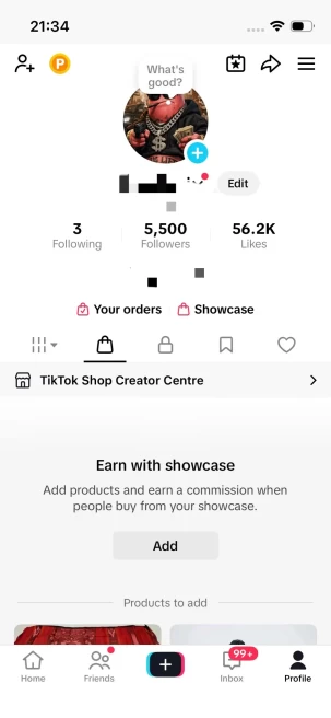 Instanly Delivery/ 5.5K Real Followers+50K Real Likes/ Tiktok Shop For Creator/ Live Stream/ Full Access