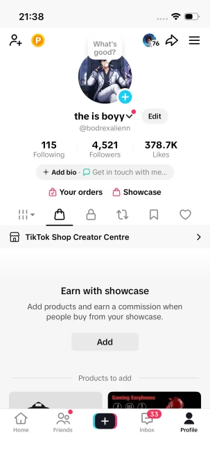 Instanly Delivery/ 4.5K Real Followers+370K Real Likes/ Tiktok Shop For Creator/ Live Stream/ Full Access