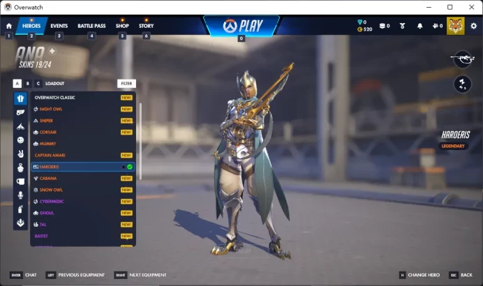 Snow Angel / MERCY / ANA / HAROERIS / 10 Gold Weapons / Full Mail Access / see the picture / Please Read Description / ivsf