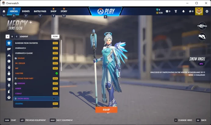 Snow Angel / MERCY / ANA / HAROERIS / 10 Gold Weapons / Full Mail Access / see the picture / Please Read Description / ivsf