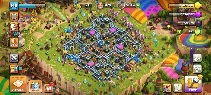 Full warranty-Secure account-Th 13 full max-level 148-Equipment Epic full-Gem 660-Magic Items-heroes 75/75/50/50/25 - Android & ios