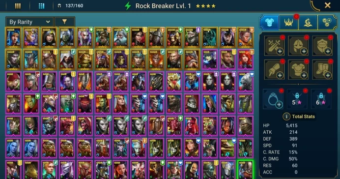 Starter acc with Wixwell : 92k energy / 57 mln coins / Roric, War Mother, Arix, Ninja + 20 Login Legendaries / Madame Serris