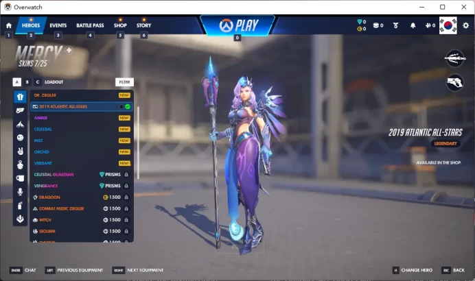 MERCY / 2019 ATLANTIC ALL STARS / CLASSIC SEOUL DYNASTY AWAY / Full Mail Access / see the picture / Please Read Description / vohg