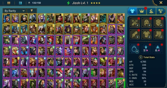 Starter acc with Gnut : 91k energy / 60 mln coins / Errol, Elegaius, War Mother, Arix, Ninja + 20 Login Legendaries / Pain Keeper 3x