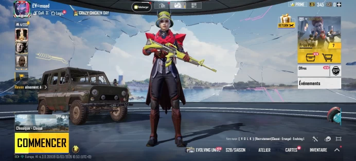 [Code 9508] LEVEL 60 RANK DIAMOND III EUROPA NOW/SET 63 MYTIC 1/HELM 6/BAG 3/M416 DESERT/