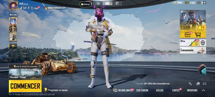 [Code 9509] LEVEL 71 RANK ACE MASTER EUROPA NOW/SE 60 MYTIC 4/HELM 10/BAG 7/GUNLAB 4/RP A12 MAX/M416 DESERT/BUGGY SKIN / Very Rare