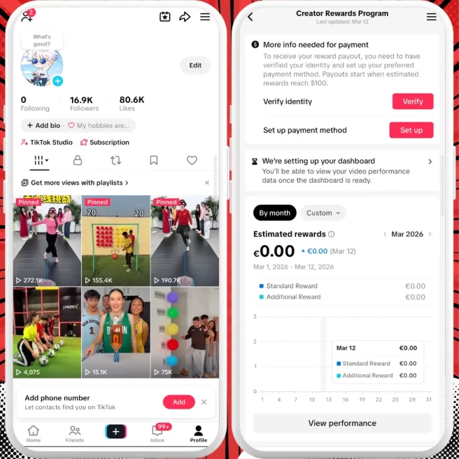 [Discounted] France Monetized Creator Rewards Program Account | 16K Authentic Followers & 80K Likes | Verified Screenshots + Good Standing