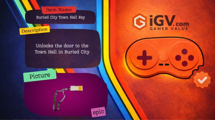 ⮞ buried city town hall key ⮜  10-Minute Fast Service  ⮞ AKMShoppp ⮜ 
