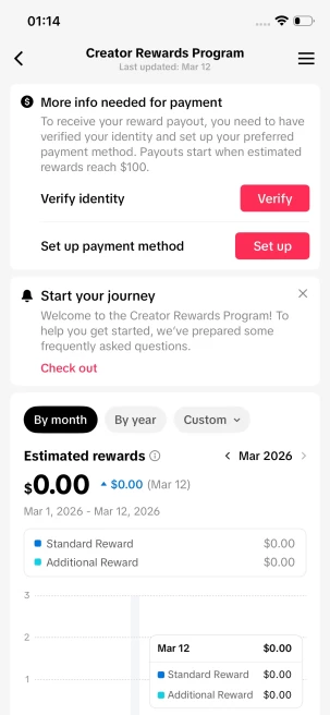 Instanly Delivery/ Monetized 75K Real Followers+850K Real Likes Account/ Creator Rewards Program Activated/ Live Stream/ Full Access