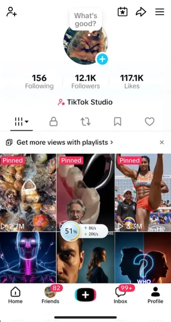 Instanly Delivery/ Monetized 12K Real Followers+117K Real Likes Account/ Creator Rewards Program Activated/ Live Stream/ Full Access