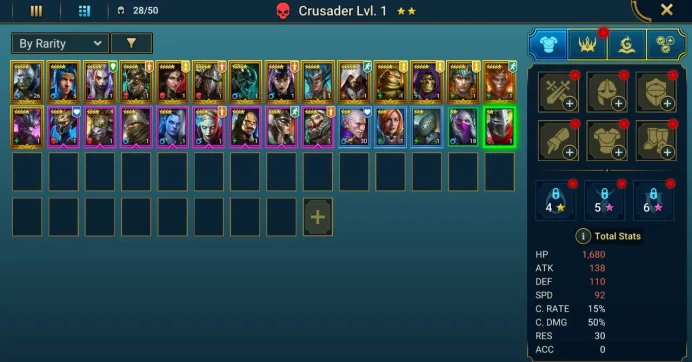 Starter with Helicath + Shards : 158 Ancient, 33 Void, 24 Primal, 4 Sacred | Ninja + 17 Login Legendary | Mine max