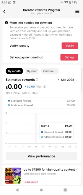 US Fully Monetized Creator Rewards Program Account – 17K Real Followers & 308K Likes | Instant Earnings, Full Access & Account in Good Standing