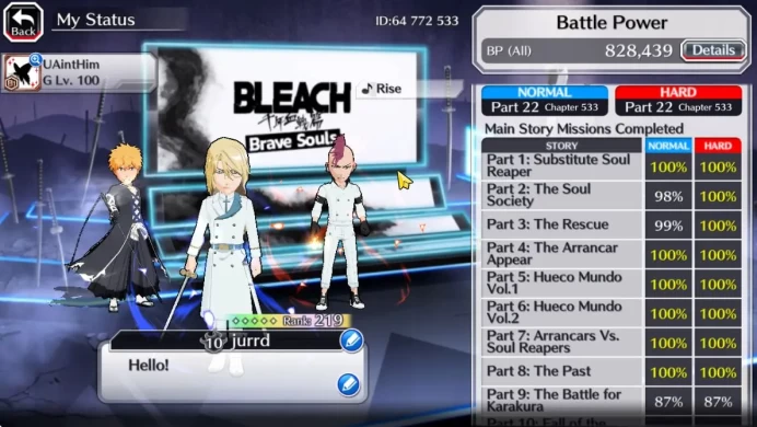 [GLOBAL]50K Orbs|TYBW26(BazzB,Jugram,Uryu),Rukia 10th Anniv,Duo Renewd,TYBW25 Rangiku,Toshiro,Etc|8,2K AccTick|Klab ID(BBS2430)