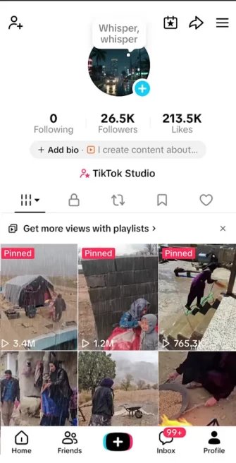 France Monetized Account/ 26K Real Followers+213K Real Likes/ Creator Rewards Program Activated/ Live Stream/ Full Access
