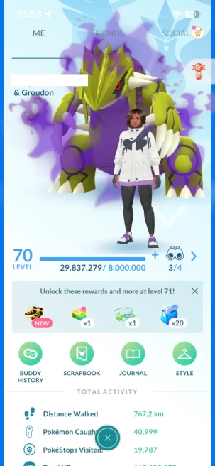 Level 70, Zapdos Galarian IV100, 119 Shiny, 83 Legendary, 20 IV 100, 3 Shiny Legendary, 19 Shadow Legendary