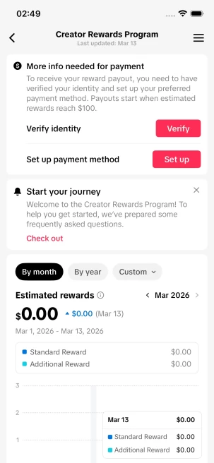 France Monetized Account/ 56K Real Followers+550K Real Likes/ Creator Rewards Program Activated/ Full Access