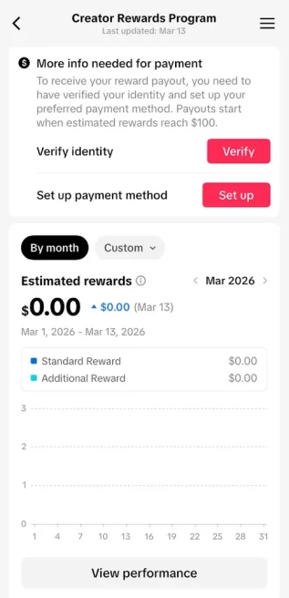 Instanly Delivery/ Monetized 34K Real Followers+749K Real Likes Account/ Creator Rewards Program Activated/ Live Stream/ Full Access