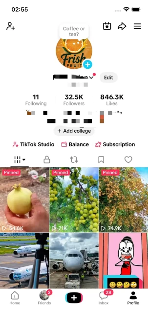 Instanly Delivery/ Monetized 32K Real Followers+840K Real Likes Account/ Creator Rewards Program Activated/ Full Access