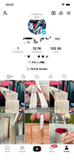 Instanly Delivery/ Monetized 12K Real Followers+120K Real Likes Account/ Creator Rewards Program Activated/ Full Access